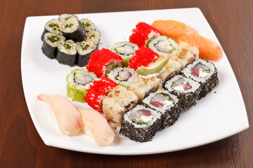 sushi on the plate