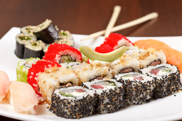 sushi on the plate