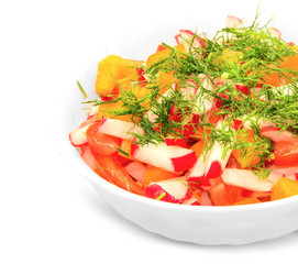 salad  isolated on white background