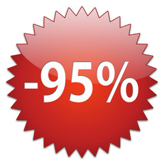 sticker red percentage 95