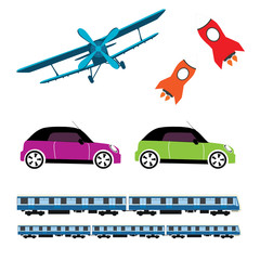 transport vector vehicle, missile, train, car