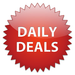 sticker red daily deals - obrazy, fototapety, plakaty