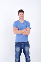 portrait of happy young casual man
