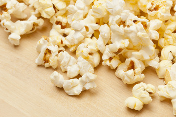 Crunchy white buttered popcorn