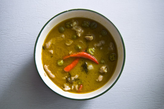 A Bowl Of Green Thai Curry