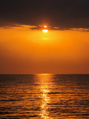 Excellent  sunset over the sea