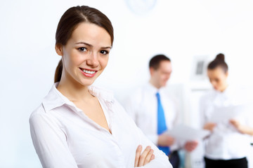 Young businesswoman in the office