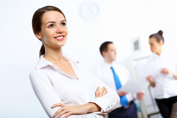 Fototapeta premium Young businesswoman in the office