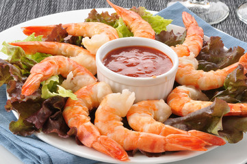 Shrimp cocktail closeup