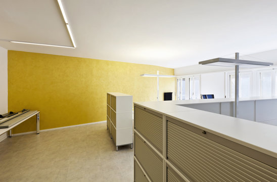 modern office interior design, large room
