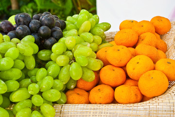 fruit basket of grave and orange