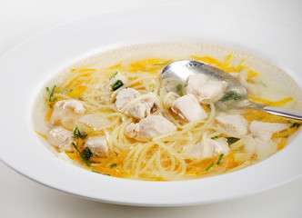 Bowl of Chicken vegetable Soup