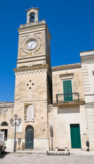 Fototapeta na wymiar Clocktower. Castrignano de 'Greci. Puglia. Włochy.