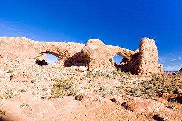 North Window and South Window, Arches National Park, Utah, USA