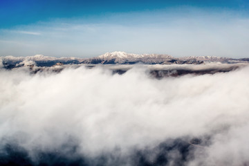 view of the mountains from the plane