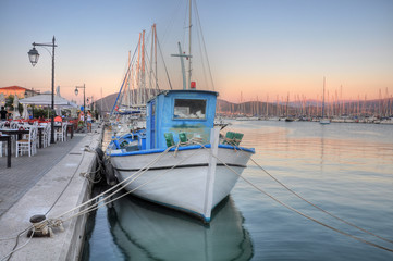 Boats in Lefkada Port