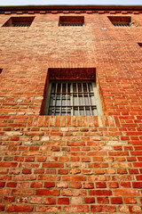 Windows on the prison wall