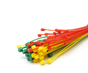 cable ties isolated against white background