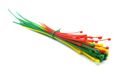 cable ties isolated against white background