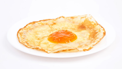 Crepe with apricot jam