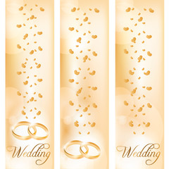 Wedding banner with the wedding rings