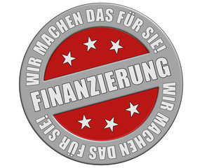 Schild graurot rund rt WMDFS FINANZIERUNG