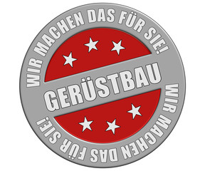 Schild graurot rt wmdfs GERÜSTBAU