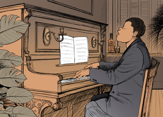 Ragtime-pianist