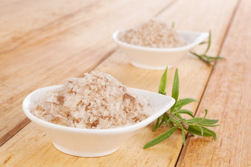 Black sea natural salt flakes.