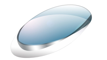 Button hochglanz blau