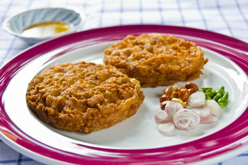 Thai style minced pork omelet