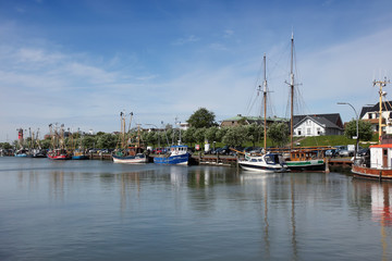 Fototapeta na wymiar Büsum port na wybrzeżu Morza Północnego