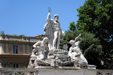 Rom Piazza Popolo Detail Figur