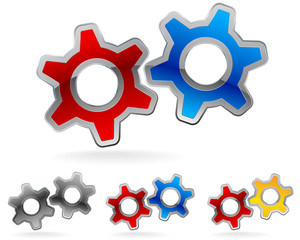 gear logo set