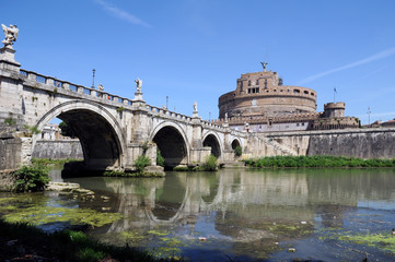 Obraz premium Rom Engelsburg mit Engelsbrücke