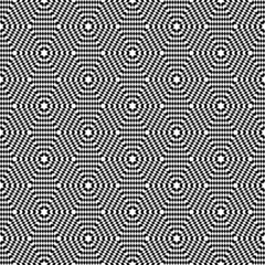 Photo sur Plexiglas Psychédélique Texture d& 39 hexagones. Motif op art sans couture.