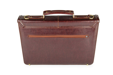 Business concept with briefcase on white