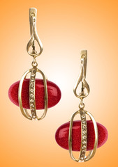 Fototapeta na wymiar Jewellery concept with nice earrings
