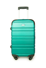 Luggage concept with case on the white