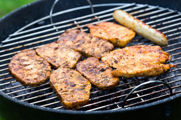 Grill,Wurst,Putenschnitzel