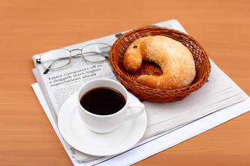 Black coffee in a cup