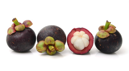 mangosteen on white background