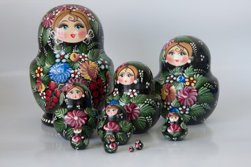 Russian dolls -  matrioska   modern  Wood craft  From Moscow,Rus