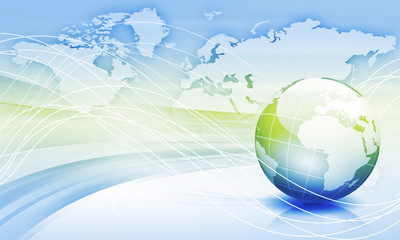 Planet earth and technology background