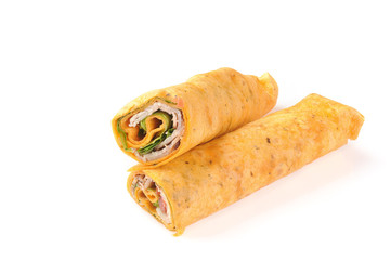 Smoked turkey or chicken wraps