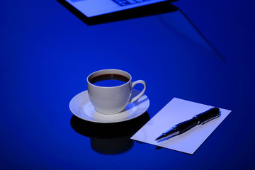 Coffee at business workplace