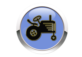 Botón azul oro tractor
