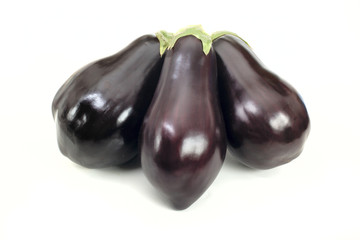 Family of three aubergines