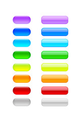Colored blank web buttons. Vector illustration