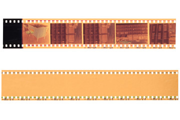 35 mm film strip isolated on white background